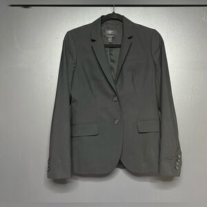 J.Crew Super 120s Wool Double Button Blazer Black 6